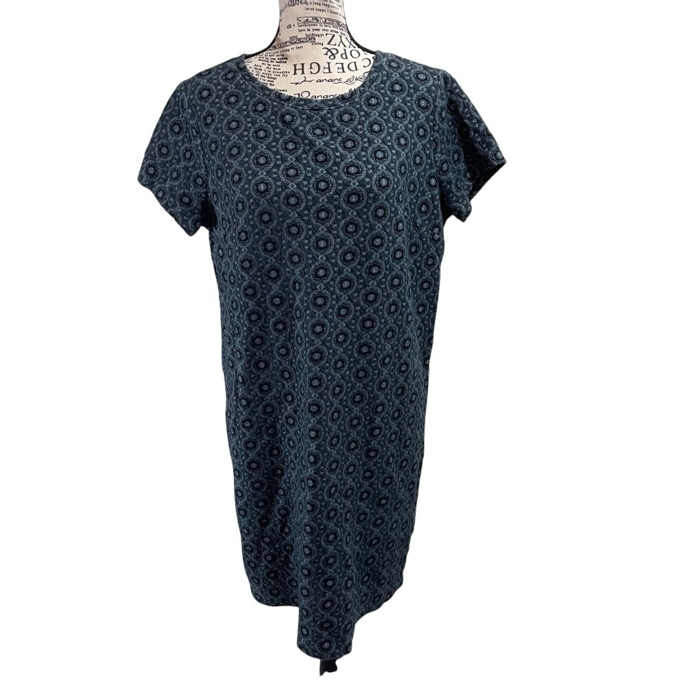 LOFT Dark Blue‎ Patterned Mini Dress
